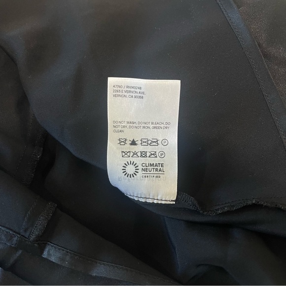 NWT REFORMATION | 100% Silk Petites Layla Silk Skirt in Black Size 6 - Picture 10 of 10